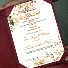 Floral and Geometric Fusion Folder Nikah Nama