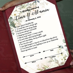 Matrimonial Terms of Endearment Folder Nikah Nama