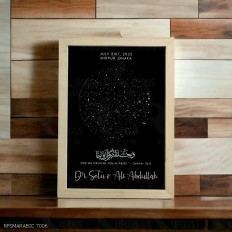 Celestial Harmony Couples Personalized Star Map Frame