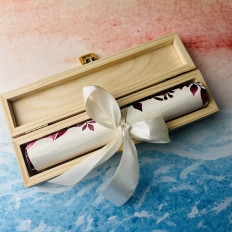 SPF Wooden Box Rolling Invitation Card