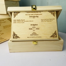 Wooden Box Invitation Card