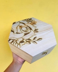 Hexagonal Wooden Gift Box