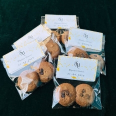 Personalized Wedding Cookie Favors - A Sweet Thank You (100 Sets)