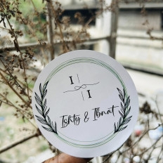 Personalized Wedding Stickers with Initials and Names (100 MOQ)