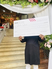 Oversized "Bank of Love" Dummy Cheque for Wedding Fun