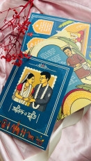Exquisite Handmade Paper Wedding Invitation Set with Traditional Sanskrit Chant (100 Pcs)