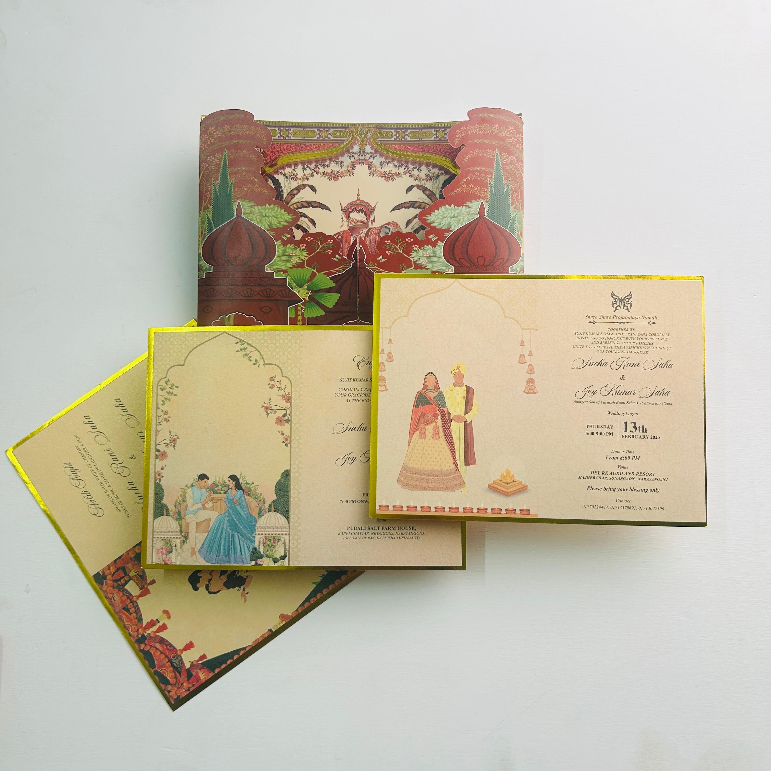 Royal Celebration Wedding Card